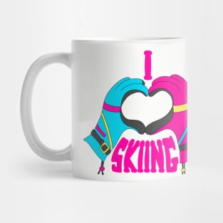 I Love Skiing Mug